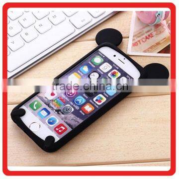 soft silicone Material colorful 3D cartoon Mickey mouse ear phone cover For iphone5 6 6s 7 plus cases
