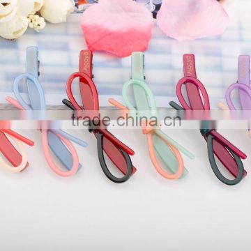 Fashionable style ladies hair clip nice cambered hair accessories handmade resin bow hair clip