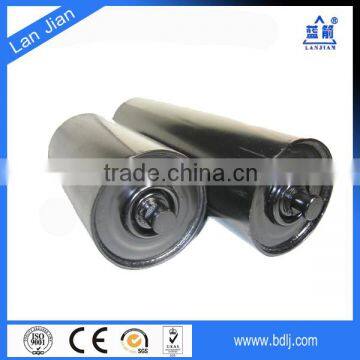 China manufacturers Hebei Lanjian new products rubber coated carbon steel impact conveyor idler roller