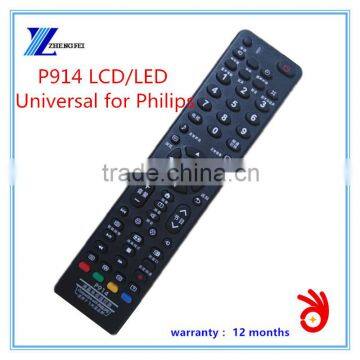 Black P914 Universal LCD/LED Remote Control for Philipss