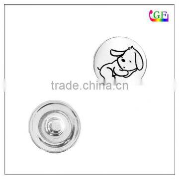 Custom make metal alloy blank cute dog cute charms emblem with any logo