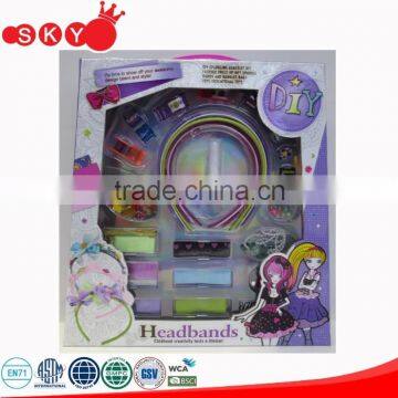 2016 Beautiful kids plastic diy jewelry bead set jewelry toy make up toy diy toy