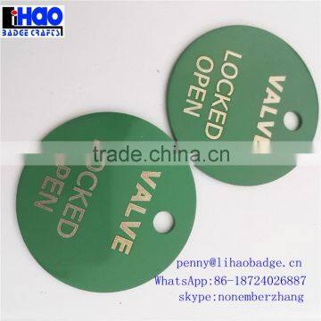 stainless steel Metal Cut out round metal tags for accessory