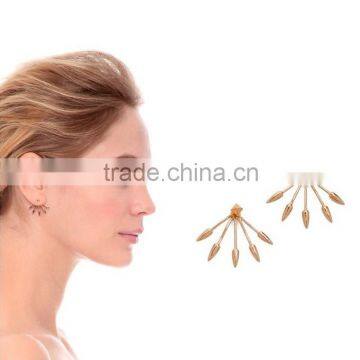 Wholesale Spike Ear Jackets Gold Arrow Design Women Front Back Earrings