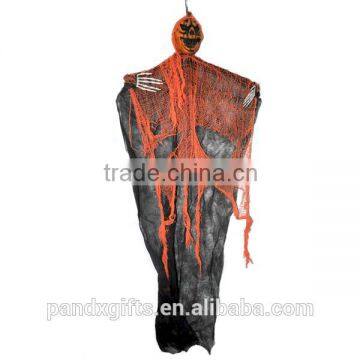 47'' hanging ghost with pumpkin face