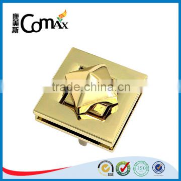 High Quality Bag Accessories Gold Metal Turn Lock