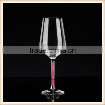 Hot sale crystal blue pink stem Wine Glass