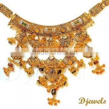 22 K Gold Bridal Necklace Sets, Kundan Necklace Sets, Kundan Jewellery