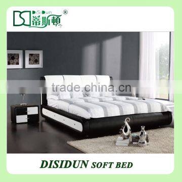 white leather california king bed DS-869