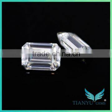 Artificial diamonds moissanite 3 carat moissanite emerald cut for ring