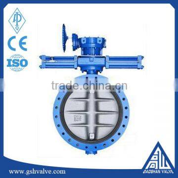 high quality hydraulic control soft/metal hard seal butterfly valve