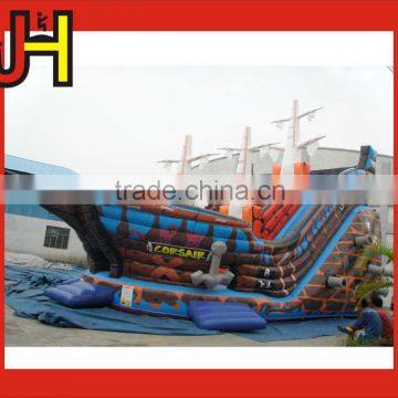 OEM Factory Service Pirate Ship Inflatable Slide With Bouncer For Outdoor Rental