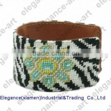 Needlepoint Cuff custom bracelet