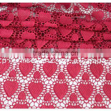 New Arrival 50/52'' Red Water Soluble Nigerian Lace Fabric for Dress photo-2