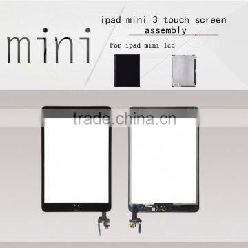 New brand for ipad mini 3 gen lcd display with digitizer touch glass front panel assembly with China hot sell