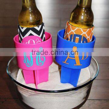 Drink Holder Eco-Friendly Portable Sand Plastic Coffee Beach Cup Holder photo-2