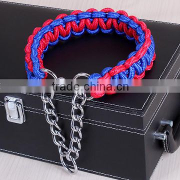 Wholesale knit Adjustable handmade 550 Paracord Dog Collar