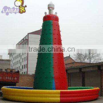 safety exciting amusement game inflatable climbing wall for sale