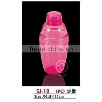 SJ-10 plastic mini cocktail shaker pink