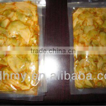 hot pickled mustard tuber in platic bags