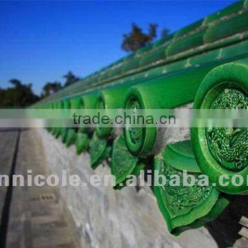 Roofing accessories green glazed roof tiles