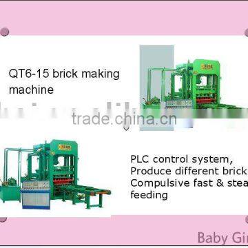 QT6-15 brick making machine, block machine, hollow brick machine, blank machine, block forming machine, brick line