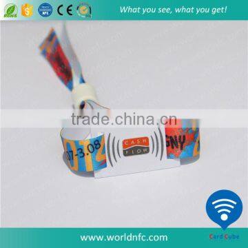 China Supplier Fashion RFID Woven Wristband With Custom Logo photo-2