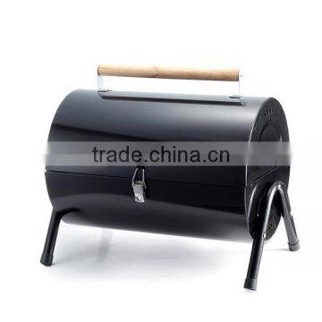 portable barrel shape charcoal BBQ grills