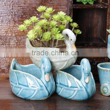 Shabby Chic Succulent Pot Ceramic Animal Flower Planters