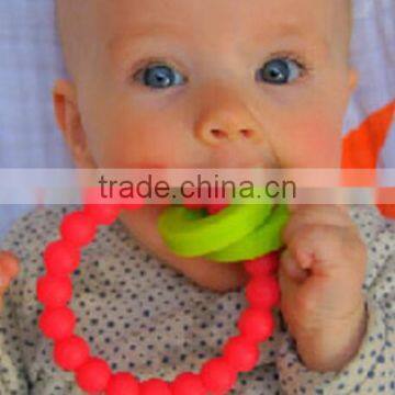 Colorful Silicone Teething Bracelet&&Silicone Baby Chewing Bracelet&Silicone Baby Bangle