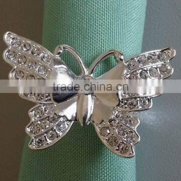 Diamante Butterfly Zinc Alloy Napkin Ring photo-2