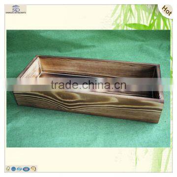 Sale Large Colored Pine Rectangle Wooden Food Crates photo-2