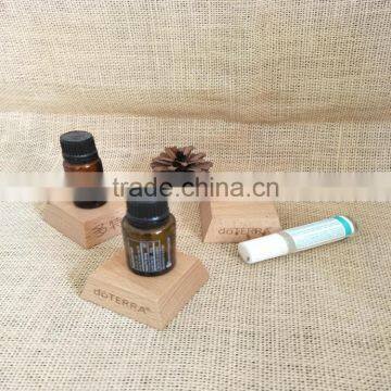 Stable Custom Painted Trapezoidal Beech Wood Display Stand Base for Essential Oil Bottles Customized Wood Trophy Base photo-3