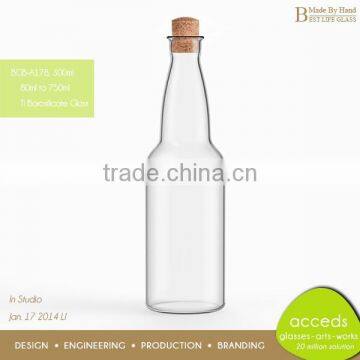 Good Quality Mouthblown 1000ml Glass Milk Bottle photo-5