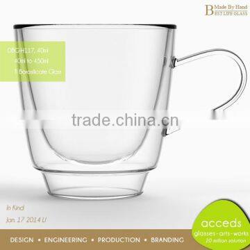 Odd-Shaped Custom Unbreakable Double Wall Big Glass Cup photo-6