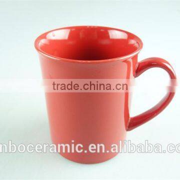 Ceramic mug factory red colored promotion mug /promotional coffee mugs stock cheap price