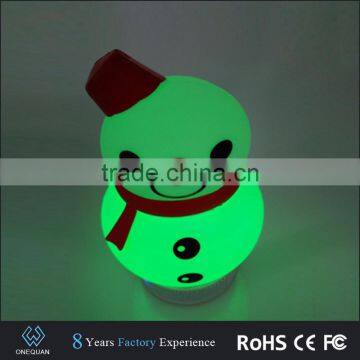 Christmas Gift Mini Portable Snowman Shape Bluetooth Speaker With LED Light photo-3