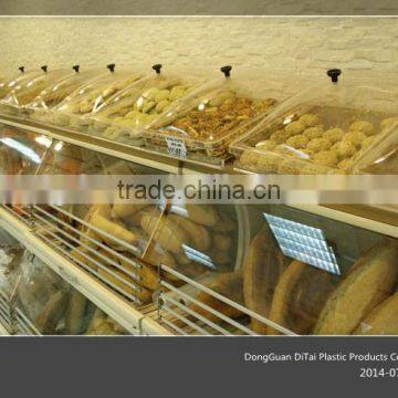 Transparent Acrylic Bread Box for Large supermarket