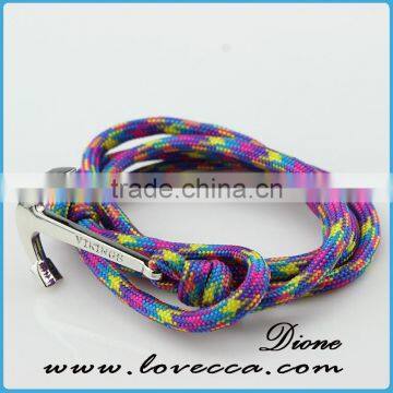 Fashion Jewelry Bracelet Mens Navy Nautical Rope Anchor Bracelet photo-3