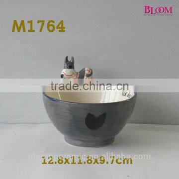 simple bloom oversized ceramic donkey bowl