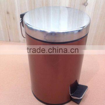 2016 Houseware large metal garbage bin trash can dust bin