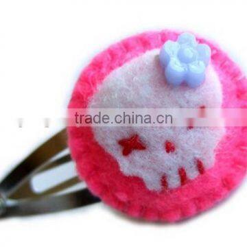 hot 2017 best selling new product decorative custom handmade fabric china supplier felt cheap magic hair clip