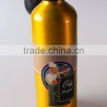 Gold Color Aluminum Water Bottle With Plastic Cap photo-3