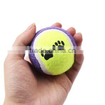 Double Color Rubber Pet Toy Ball no Stretch Footprint Pet Tennis Pet Ball 6CM Dog Toy Tennis photo-4