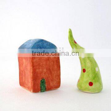 Miniature Clay House, Christmas Home Decor, Copper House, Minimalist Decor photo-3