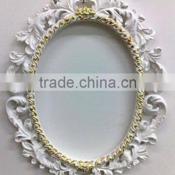 White polyresin cosmestic mirror glass