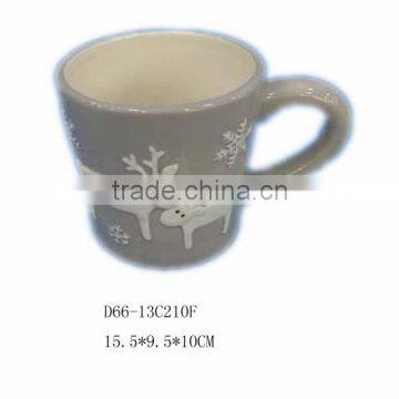 Reindeer shaped porcelain mugs for Christmas