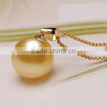 pendant 9-10mm golden south sea pearl necklace price