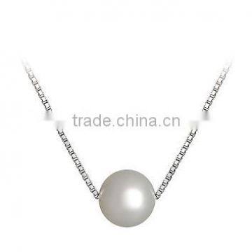 White Pearl Pendant Necklace photo-4