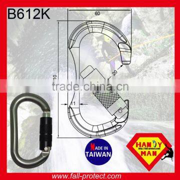 Twist Lock Rescue Rock Climbing 23KN Aluminum Carabiner	With O Type